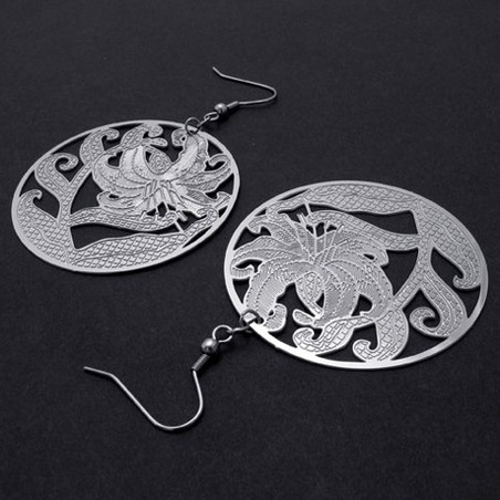 Engraving Titanium Earrings 20229