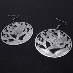 Engraving Titanium Earrings 20229