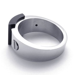 Black Accent Titanium Ring 20917