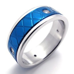 Blue Titanium Ring 20178