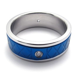 Blue Titanium Ring 20178