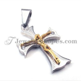 Fashion Gold Women's Titanium Cross for Jesus Pendant