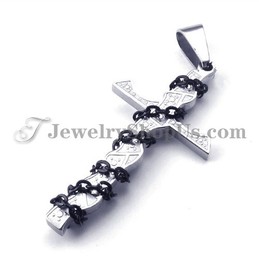 Elegant Cross Titanium Pendant