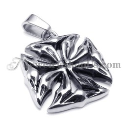 Classical Cross Black Titanium Pendant