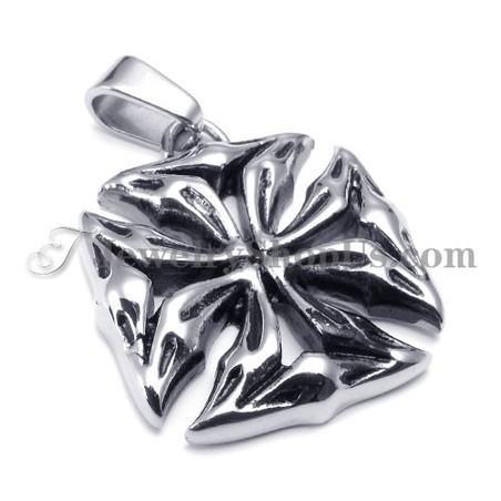 Classical Cross Black Titanium Pendant
