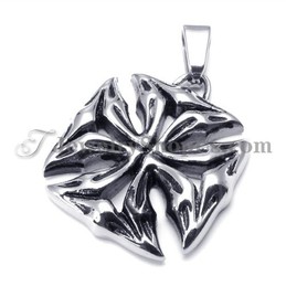 Classical Cross Black Titanium Pendant
