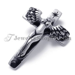 Titanium Cross Angle Pendant
