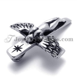 Titanium Cross Angle Pendant