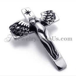 Titanium Cross Angle Pendant