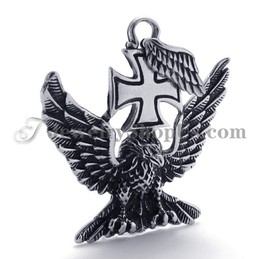 Eagle and Cross Titanium Pendant