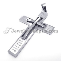 Elegant Cross Titanium Pendant