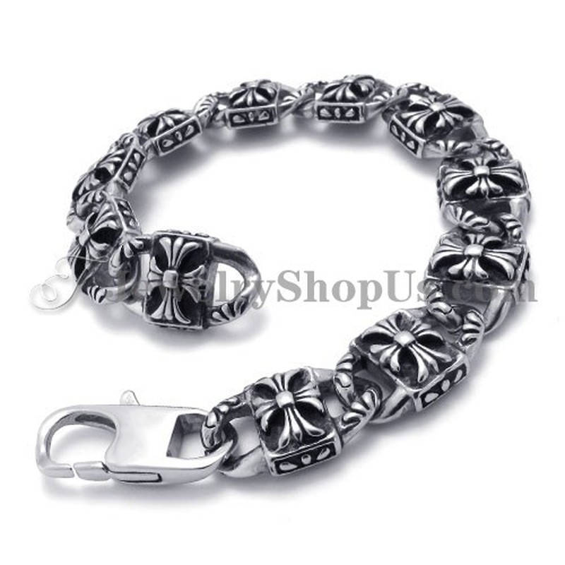 Fashion Cross Titanium Bracelet