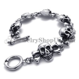 Fashion Titanium Skulls Bracelet