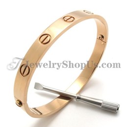 Gorgeous Rose Gold Men's Titanium Bracelet