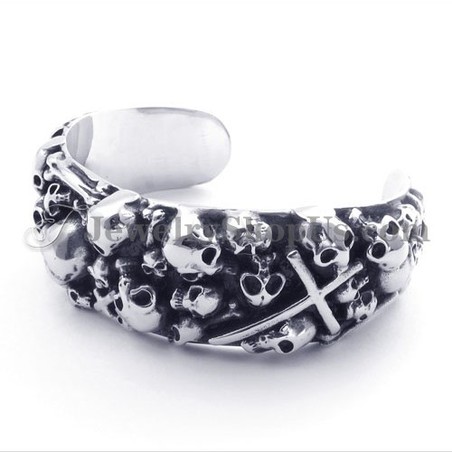 Titanium Skulls Bracelet
