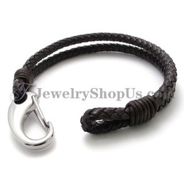 Gorgeous Leather with Titanium Bracelet