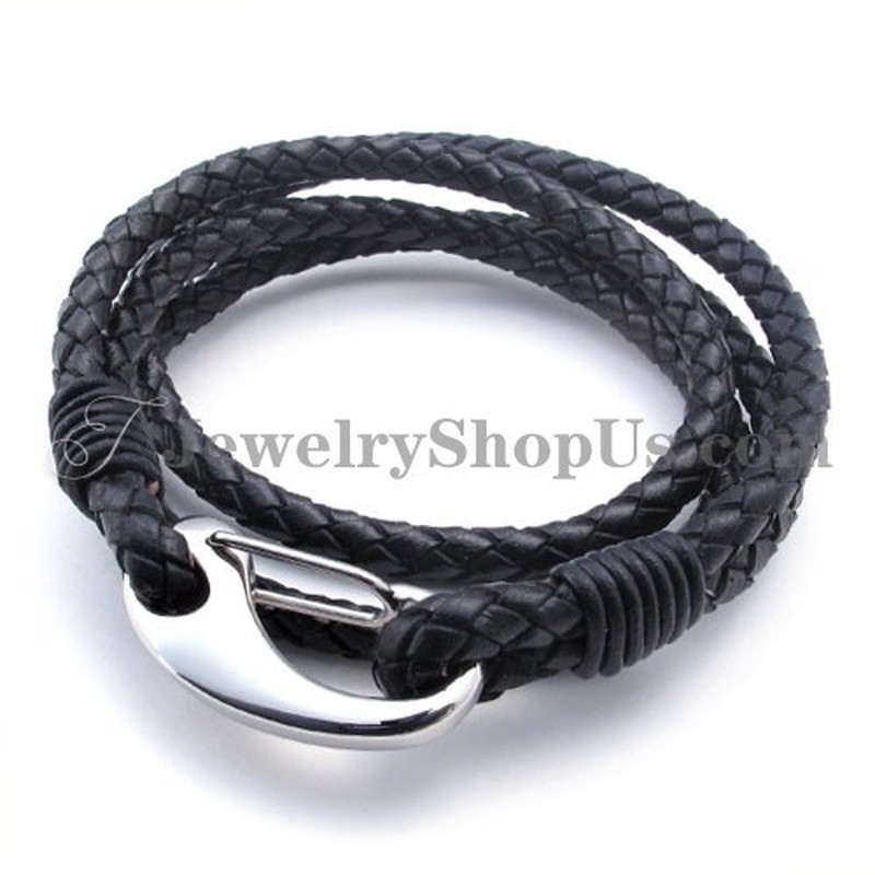 Titanium Leather Bracelet