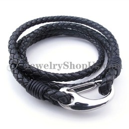 Titanium Leather Bracelet