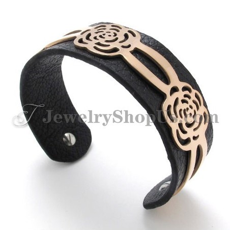 Gorgeous Titanium Leather Bracelet