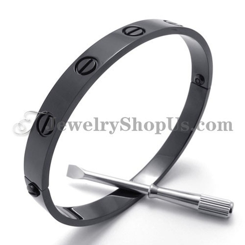 Gorgeous Black Men's Titanium Bracelet