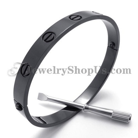 Gorgeous Black Men's Titanium Bracelet