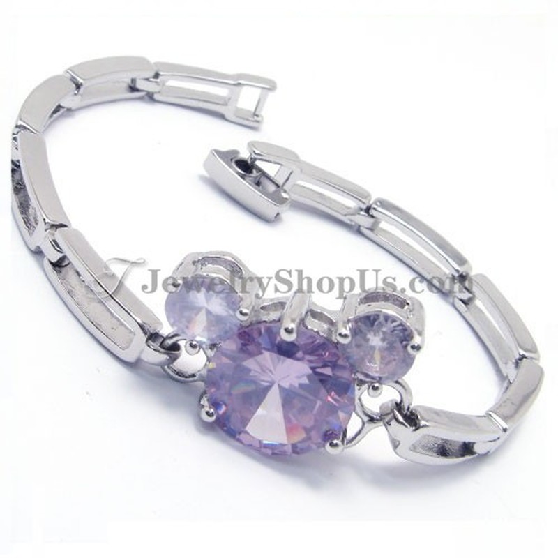 Fashion Mickey Shape Zircons Alloy Bracelet