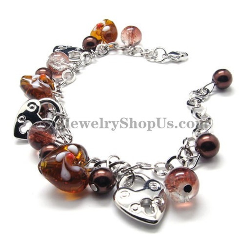 Gorgeous Alloy Bracelet with Synthetic Crystals