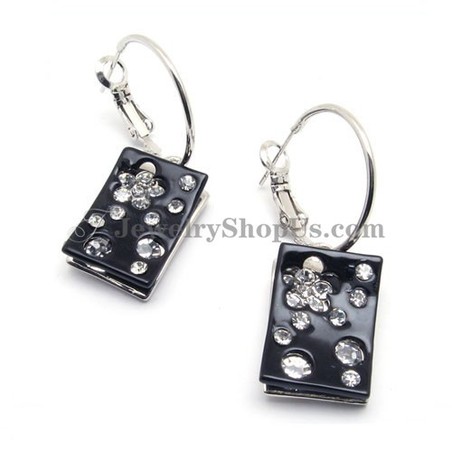 Fashion Alloy Earrings with Rhinestones