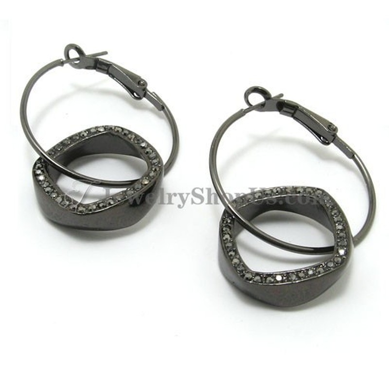 Fashion Alloy Earrings with Rhinestones