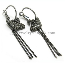 Fabulous Alloy Rhinestones Earrings with Tassels