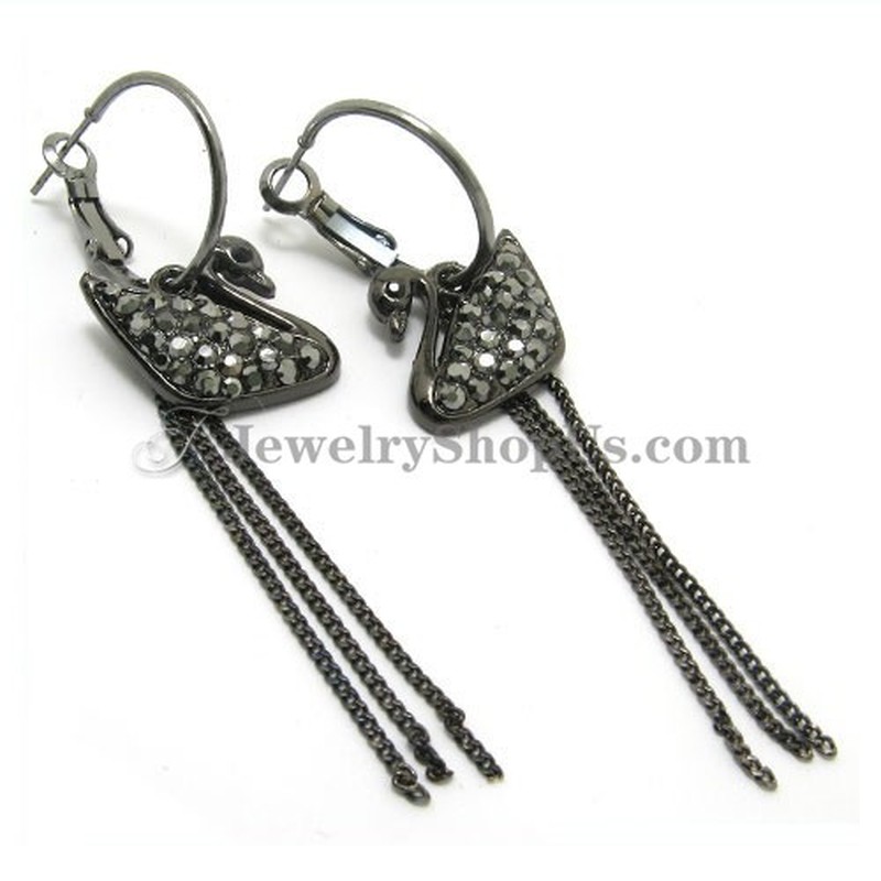 Fabulous Alloy Rhinestones Earrings with Tassels