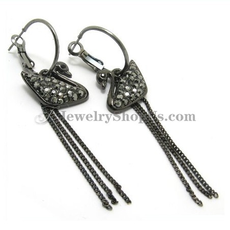 Fabulous Alloy Rhinestones Earrings with Tassels
