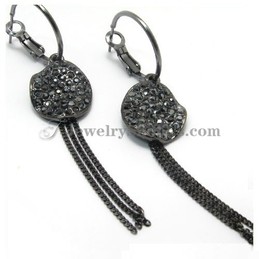 Gorgeous Alloy Rhinestones Earrings with Tassels