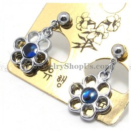 Beauitful Flower Alloy Earrings with Shell
