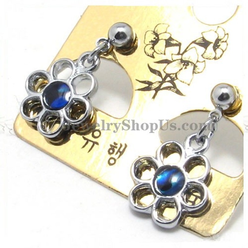 Beauitful Flower Alloy Earrings with Shell