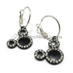 Micky Alloy Rhinestones Earrings