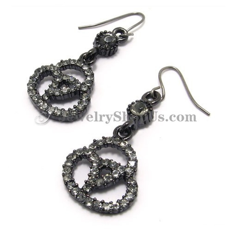 Fashion Alloy Earrings with Rhinestones