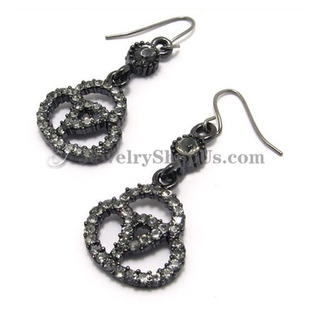 Fashion Alloy Earrings with Rhinestones