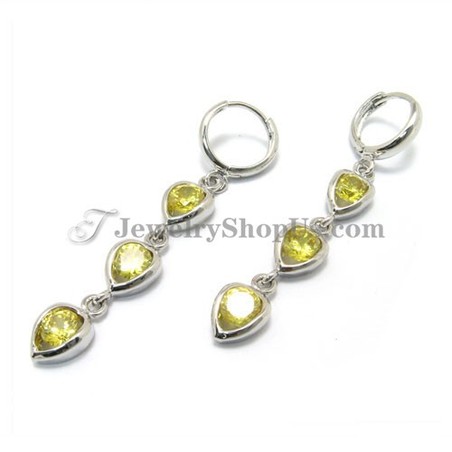 Fashion Hearts Shape Alloy Earrings with Zircons