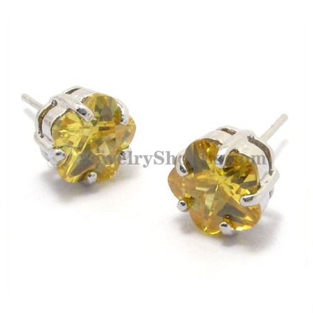 Beautiful Alloy Earrings with Star Zircon