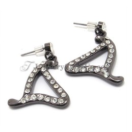 Fashion Alloy Earrings with Rhinestones 
