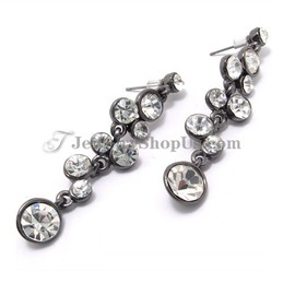 Gorgeous Alloy Earrings with Zircons