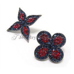 Elegant Alloy Earrings with Rhinestones