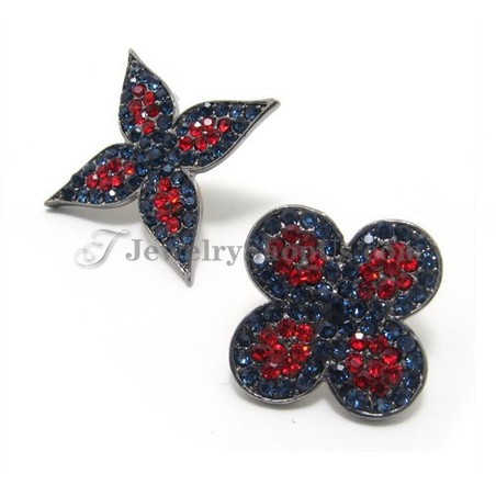 Elegant Alloy Earrings with Rhinestones