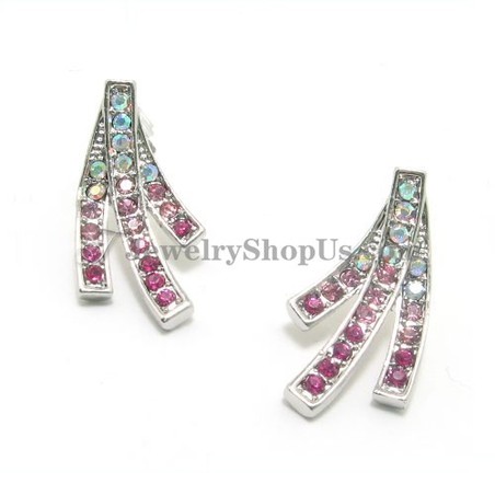 Colorful Rhinestones Alloy  Earrings