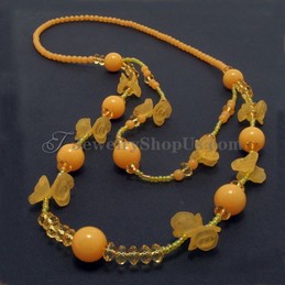 Beautiful Crystal and Plexiglass Necklace