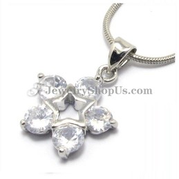 Beautiful Star Shape Alloy Pendant with Zircons