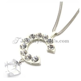 Elegant Alloy Pendant with Rhinestones and Zircon