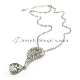 Elegant Alloy Pendant with Rhinestones and Zircon