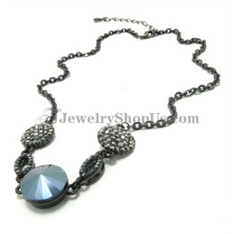 Elegant Alloy Pendant with Rhinestones and Zircon
